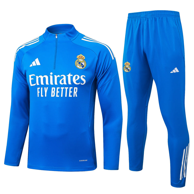 CHÁNDAL REAL MADRID AZUL BLANCO 25/26 INFANTIL MEDIO CIERRE