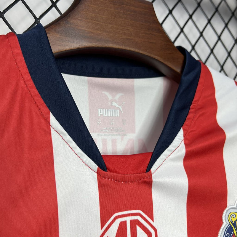 CAMISETA CHIVAS GUADALAJARA I 24/25 CONJUNTO INFANTIL