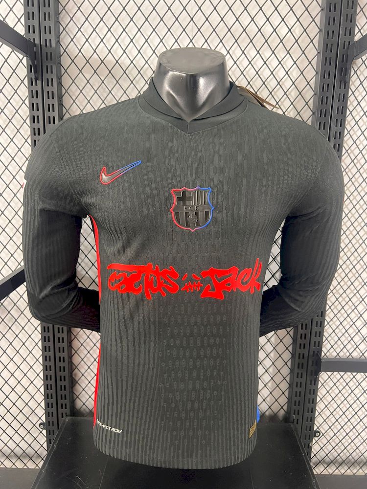 CAMISETA BARCELONA II 24/25 HOMBRE TRAVIS SCOTT MANGA LARGA (VERSIÓN JUGADOR)