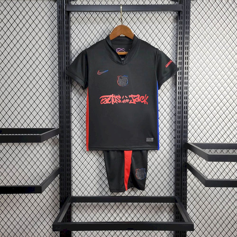 CAMISETA BARCELONA II 24/25 CONJUNTO INFANTIL TRAVIS SCOTT