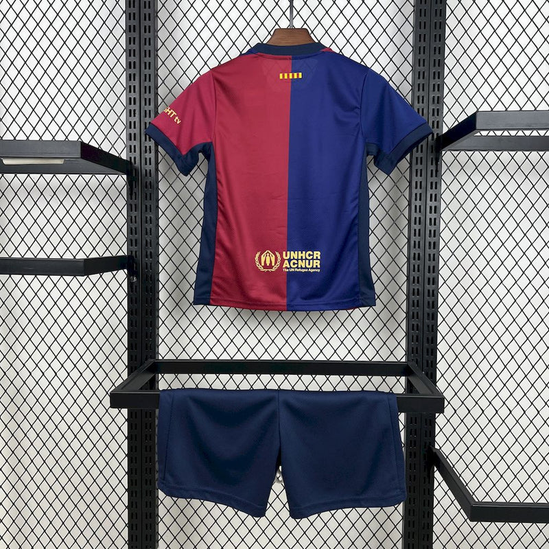 CAMISETA BARCELONA I 24/25 CONJUNTO INFANTIL TRAVIS SCOTT