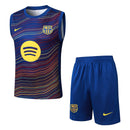 BARCELONA MEN'S SLEEVELESS BLUE TWILL INJET TRAINING SET 25/26 