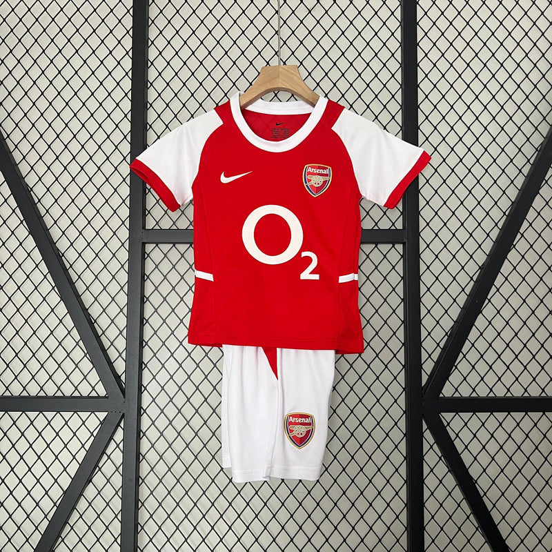 CAMISETA ARSENAL I 02/04 CONJUNTO INFANTIL (RETRÔ)