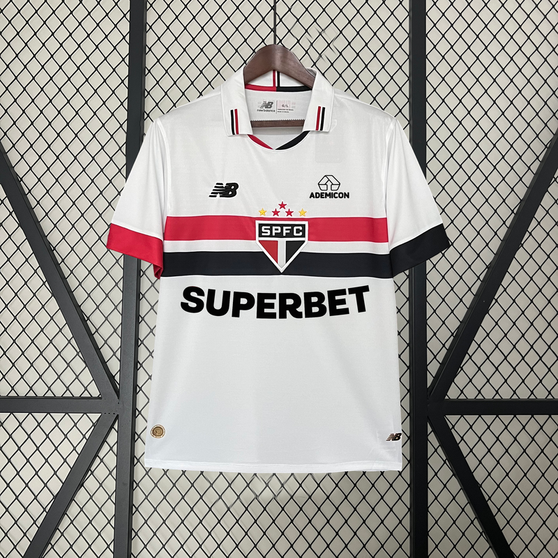 CAMISETA SÃO PAULO I TODOS OS PATROCINADORES 24/25 HOMENS 