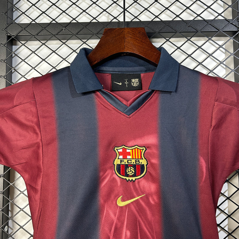 CAMISETA BARCELONA EDICION ESPECIAL 00/01 CONJUNTO INFANTIL TRAVIS SCOTT SKELETON