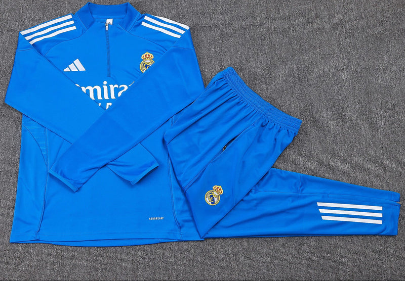 CHÁNDAL REAL MADRID ENTRENAMIENTO AZUL BLANCO 25/26 HOMBRE MEDIO CIERRE