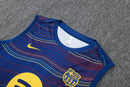 BARCELONA MEN'S SLEEVELESS BLUE TWILL INJET TRAINING SET 25/26 