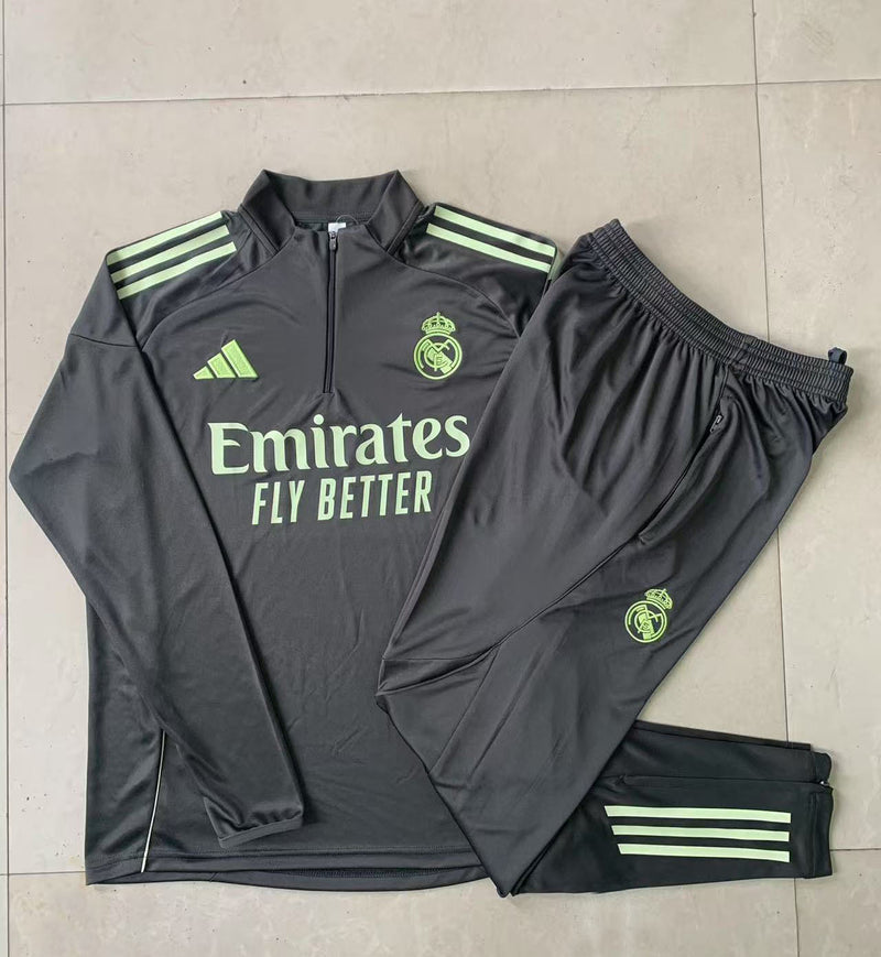 CHÁNDAL REAL MADRID GRIS VERDE 25/26 INFANTIL MEDIO CIERRE