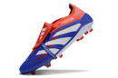 TACOS FÚTBOL PREDATOR ACCURACY 25ª GENERACIÓN FG AZUL/ROJO/BLANCO LENGÜETA PLEGABLE