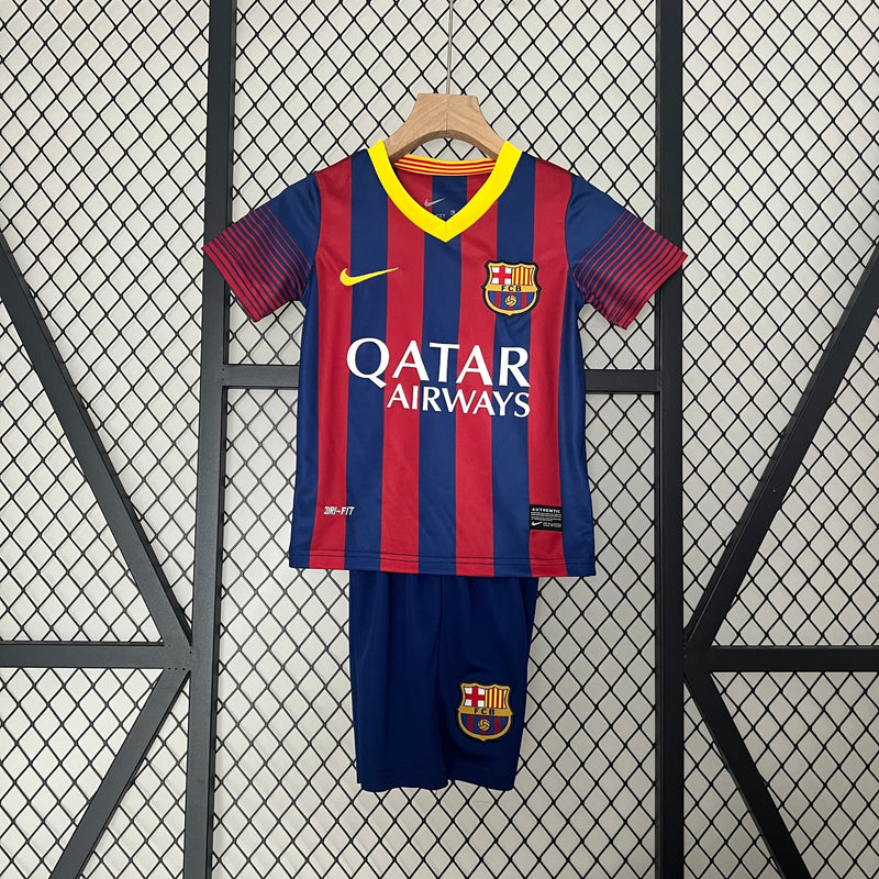 T-SHIRT BARCELONA I 13/14 CONJUNTO INFANTIL (RETRO)