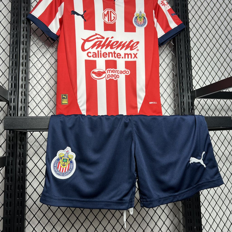 CAMISETA CHIVAS GUADALAJARA I 24/25 CONJUNTO INFANTIL