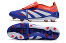 TACOS FÚTBOL PREDATOR ACCURACY 25ª GENERACIÓN FG AZUL/ROJO/BLANCO LENGÜETA PLEGABLE