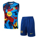 BARCELONA LIGHT BLUE INKJET TRAINING SET 25/26 MEN'S SLEEVELESS 