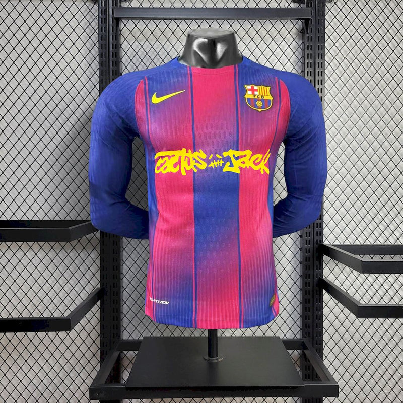 CAMISETA BARCELONA I 25/26 HOMBRE MANGA LARGA TRAVIS SCOTT (VERSIÓN JUGADOR)