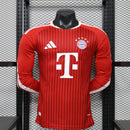 CAMISOLA MASCULINA DE MANGA COMPRIDA BAYERN MUNIQUE I 25/26 (VERSÃO DE JOGADOR) 