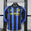 CAMISOLA DE MANGA COMPRIDA MASCULINA INTER MILAN I 24/25 (VERSÃO DE JOGADOR)