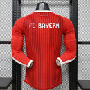 CAMISOLA MASCULINA DE MANGA COMPRIDA BAYERN MUNIQUE I 25/26 (VERSÃO DE JOGADOR) 