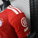 CAMISOLA MASCULINA DE MANGA COMPRIDA BAYERN MUNIQUE I 25/26 (VERSÃO DE JOGADOR) 