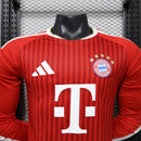 CAMISOLA MASCULINA DE MANGA COMPRIDA BAYERN MUNIQUE I 25/26 (VERSÃO DE JOGADOR) 