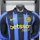 CAMISOLA DE MANGA COMPRIDA MASCULINA INTER MILAN I 24/25 (VERSÃO DE JOGADOR)